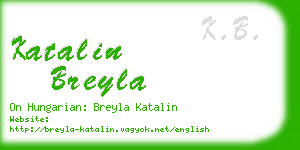 katalin breyla business card